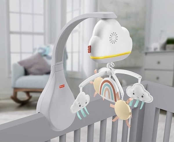 Fisher-Price - 2-in-1 Regenboog/Wolk mobiel met muziek en waaklampje