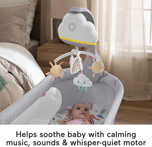 Fisher-Price - 2-in-1 Regenboog/Wolk mobiel met muziek en waaklampje - Afbeelding 3