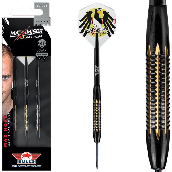 Bull's Player Shell Coated Brass 21 gr Steeltip - 1 exemplaar - Afbeelding 3