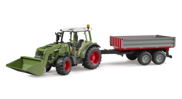 Tractor Fendt Vario 211 met voorlader en kiepaanhanger