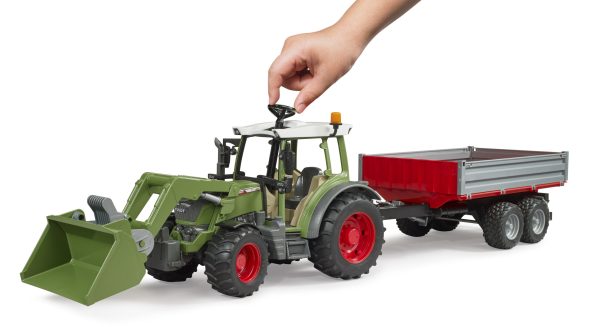 Tractor Fendt Vario 211 met voorlader en kiepaanhanger - Afbeelding 4