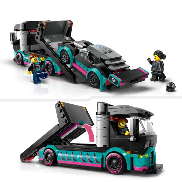 LEGO City Raceauto en transporttruck - 60406 - Afbeelding 5