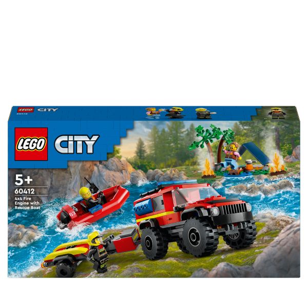 LEGO City 4x4 brandweerauto met reddingsboot - 60412