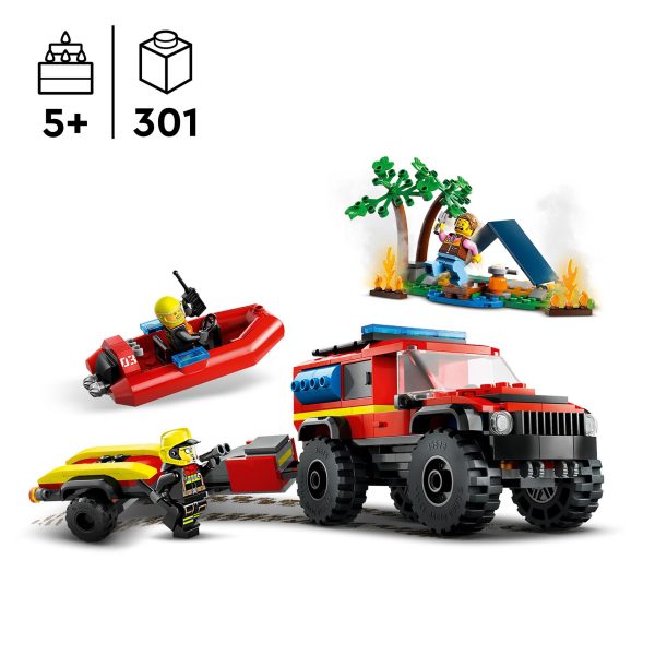 LEGO City 4x4 brandweerauto met reddingsboot - 60412 - Afbeelding 4