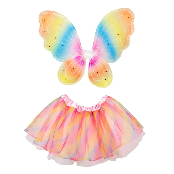 Set Regenboogfee (vleugels + tutu) - Afbeelding 3