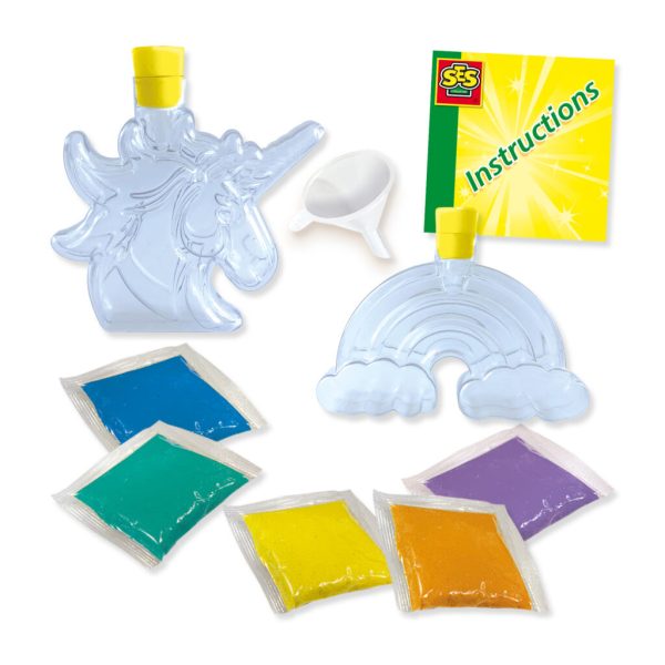 SES Creative - Galaxy Sand - Flesjes unicorn en regenboog - Afbeelding 3