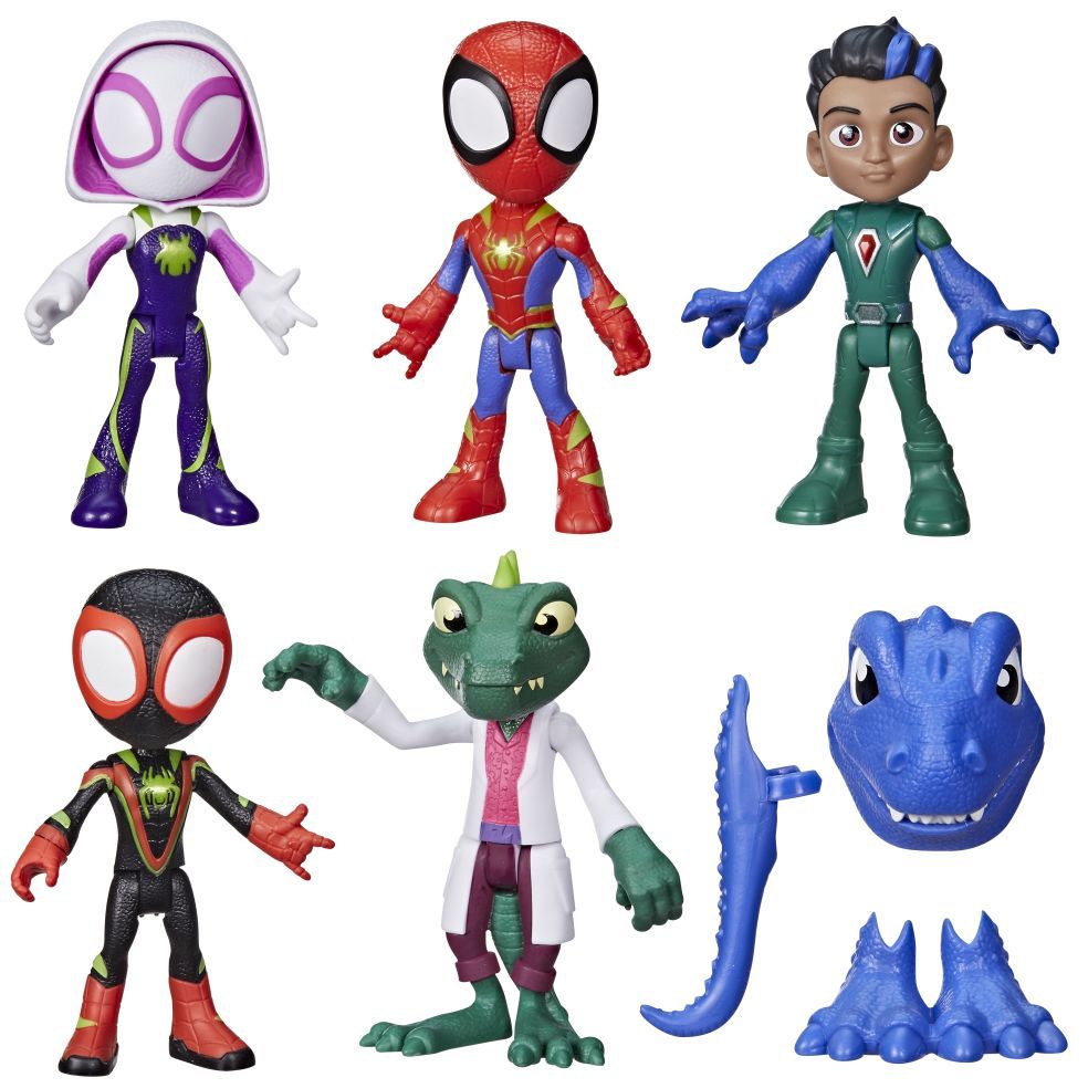 Marvel Spidey and his Amazing Friends - Dino Heroes Lizard speelset (5-pack - Afbeelding 2