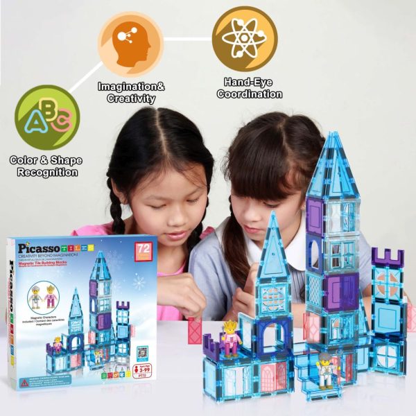 Picasso Tiles - Thema ijswinter met 2 karakters 72 delig. 3+. PT72 - Afbeelding 5
