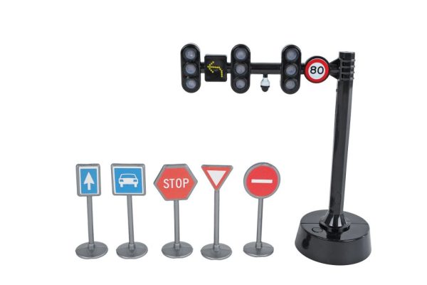 Verkeerslicht met 3 lichten 11,5 cm en 5 verkeersborden 5 cm. 3+. 30370471 - Afbeelding 2