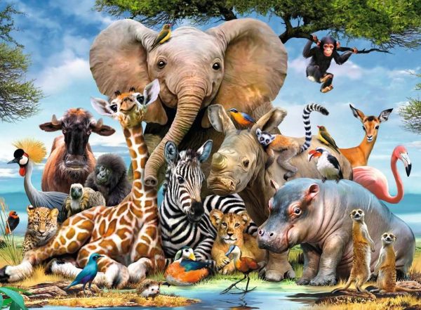 Puzzel (XXL) 300stuks - Afrikaanse vrienden - Afbeelding 2