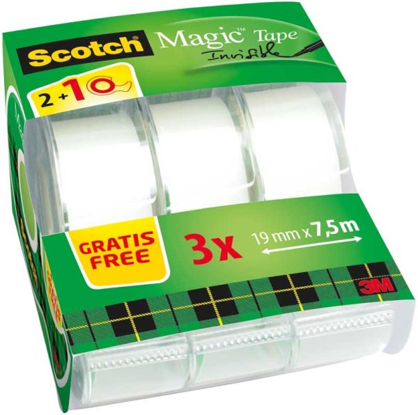 Scotch Magic Tape 19mm x 7,5m - 2+1 gratis