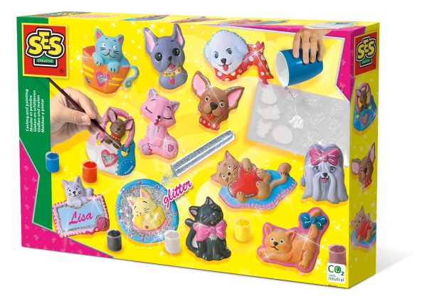 SES Creative Gieten en schilderen - Honden en katten