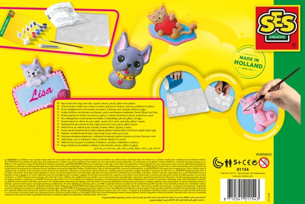 SES Creative Gieten en schilderen - Honden en katten - Afbeelding 2