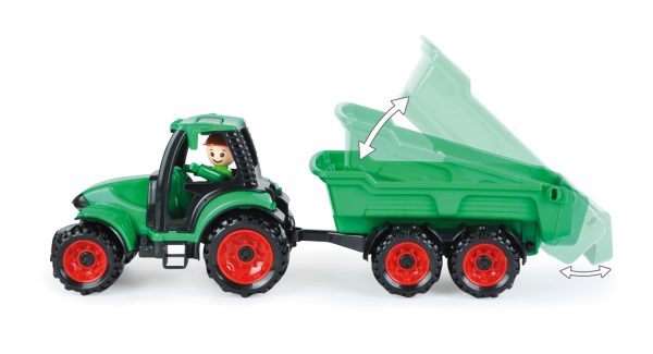 Truckies Tractor met aanhangwagen + figuurtje - 36cm - Afbeelding 2