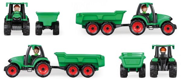 Truckies Tractor met aanhangwagen + figuurtje - 36cm - Afbeelding 3