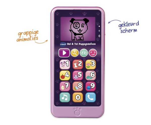 Bel & Tel Puppytelefoon roze - Afbeelding 2
