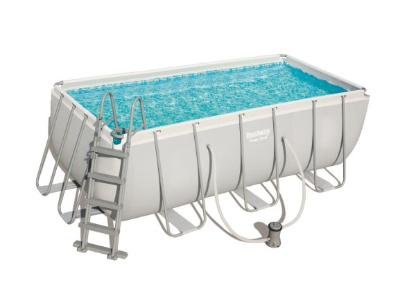 Bestway Power Steel Rectangular Frame Pool Set (412x201x122cm)