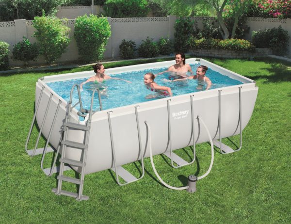 Bestway Power Steel Rectangular Frame Pool Set (412x201x122cm) - Afbeelding 2