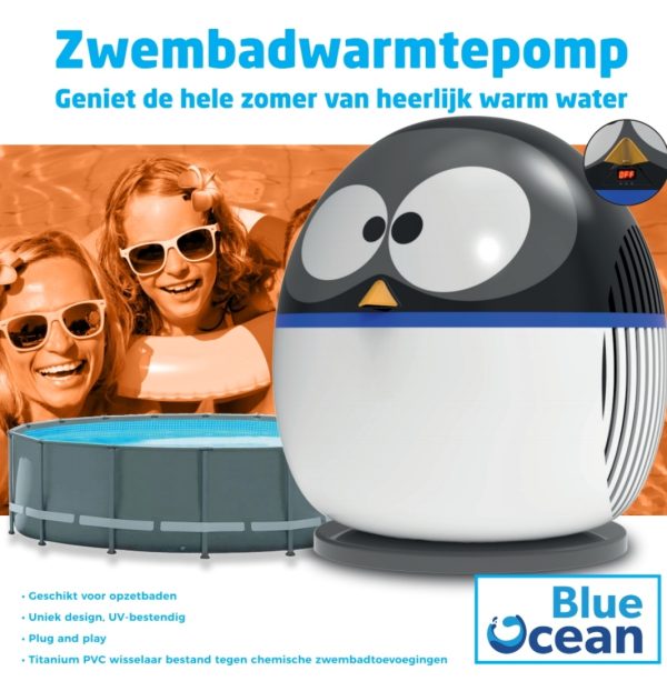 Blue Ocean Warmtepomp 4kW (tot 15m³) - Pinguïn