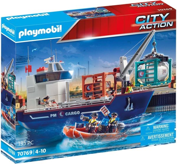 PM City Action Cargo - Groot containerschip met douaneboot 70769