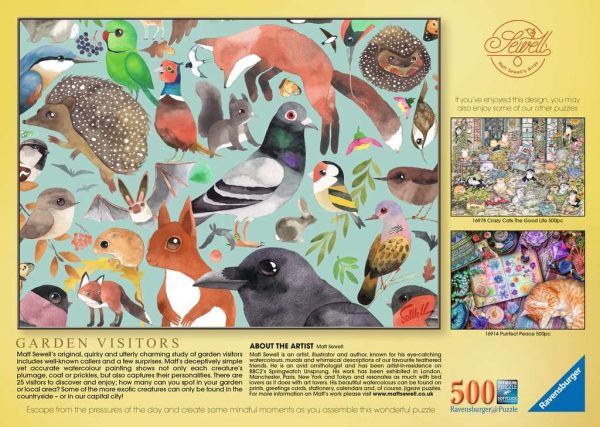 Puzzel (500stuks) - Bezoekers van de tuin - Afbeelding 3