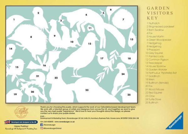 Puzzel (500stuks) - Bezoekers van de tuin - Afbeelding 4