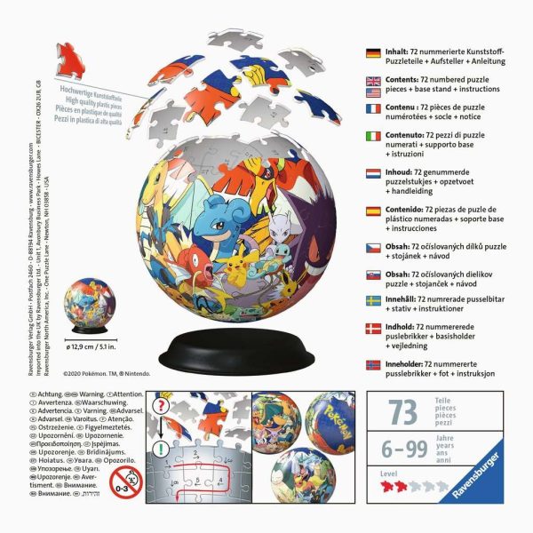 3D Puzzel (72stuks) - Pokémon Bal - Afbeelding 3