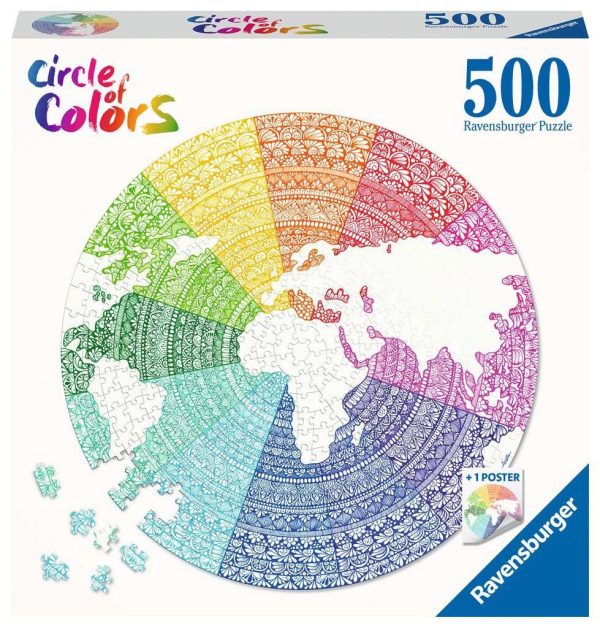 Puzzel (500stuks) - Circle of Colors - Mandala