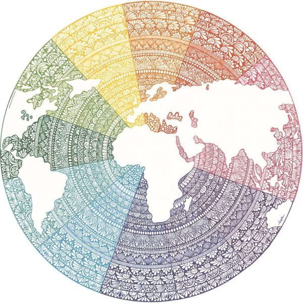 Puzzel (500stuks) - Circle of Colors - Mandala - Afbeelding 3