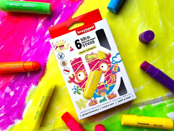 Bruynzeel Kids Posterverfstick NEON Set - 6stuks - Afbeelding 2