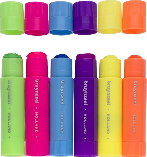 Bruynzeel Kids Posterverfstick NEON Set - 6stuks - Afbeelding 3