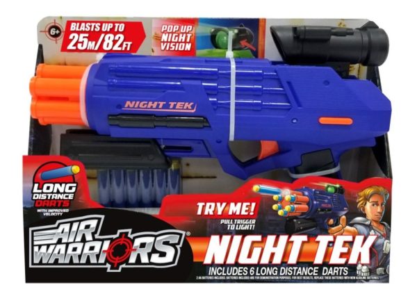 Air Warriors - Night Tek met 6 lange afstandspijltjes