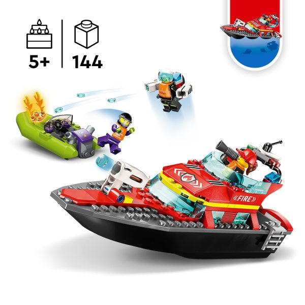 LEGO City Reddingsboot Brand - 60373 - Afbeelding 4