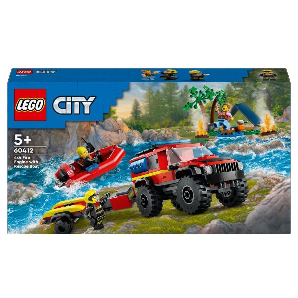 LEGO City 4x4 brandweerauto met reddingsboot - 60412