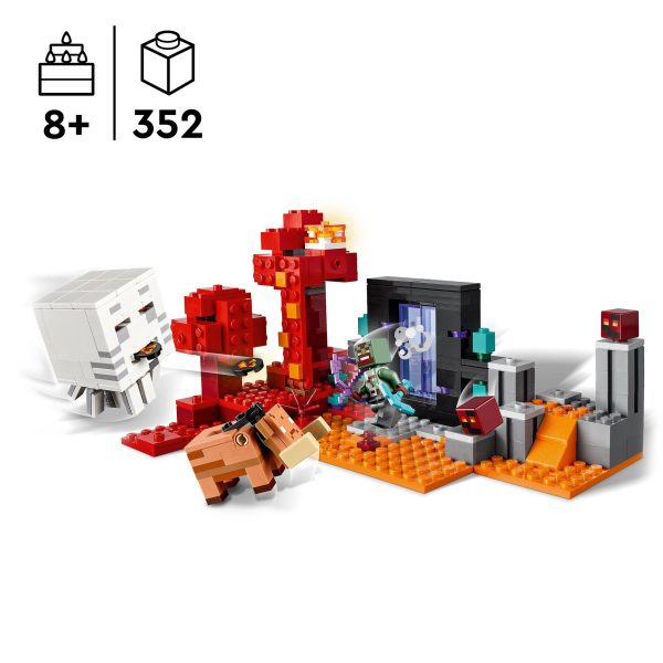 LEGO Minecraft Hinderlaag bij het Nether-portaal - 21255 - Afbeelding 4