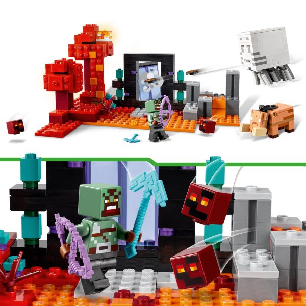 LEGO Minecraft Hinderlaag bij het Nether-portaal - 21255 - Afbeelding 5