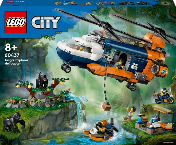 LEGO City Jungleonderzoekers helikopter bij de basis - 60437