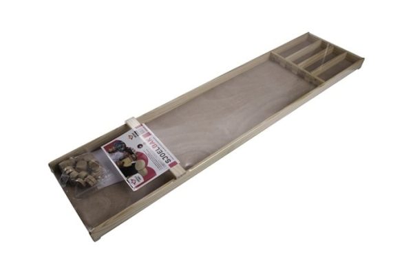 Sjoelbak klein (120x35x29.5cm) met 20 schijven