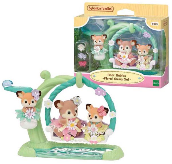 Sylvanian Families - Baby hertjes - Bloemenschommel - Afbeelding 2