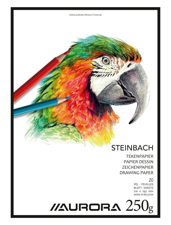 Tekenblok Steinbach A4 (210x297mm) 250gr/20vel - wit