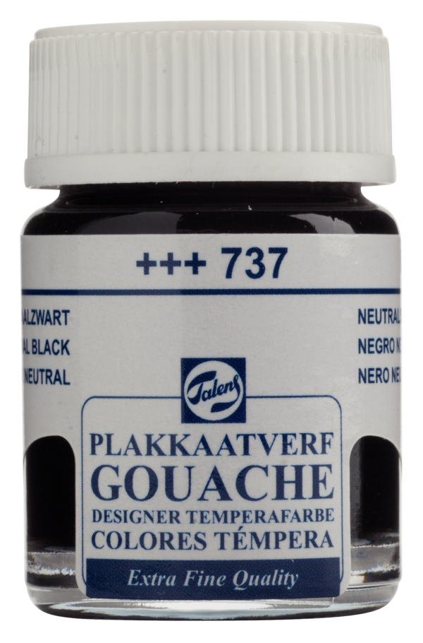 Talens Plakkaatverf Extra Fijn 16ml - Neutraalzwart