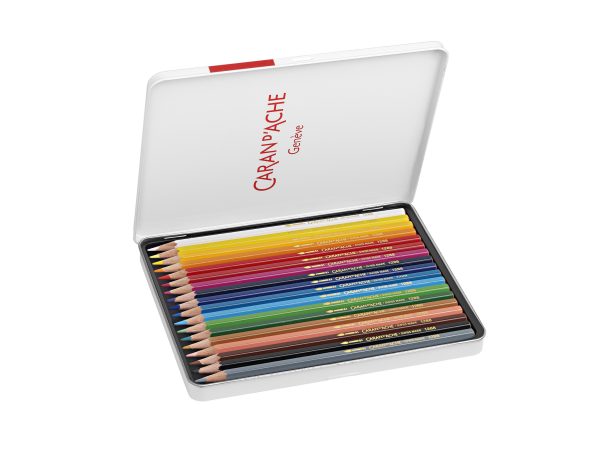 Caran d'Ache Kleurpotlood "Fancolor" - 18stuks in metalen doos - Afbeelding 3
