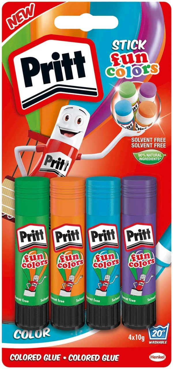 Pritt Stick Fun Colors - 4x10gr