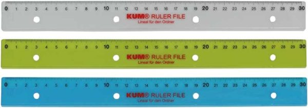 Kum Lat RULER FILE - 30cm (geperforeerd voor in ringmap) - 1 exemplaar