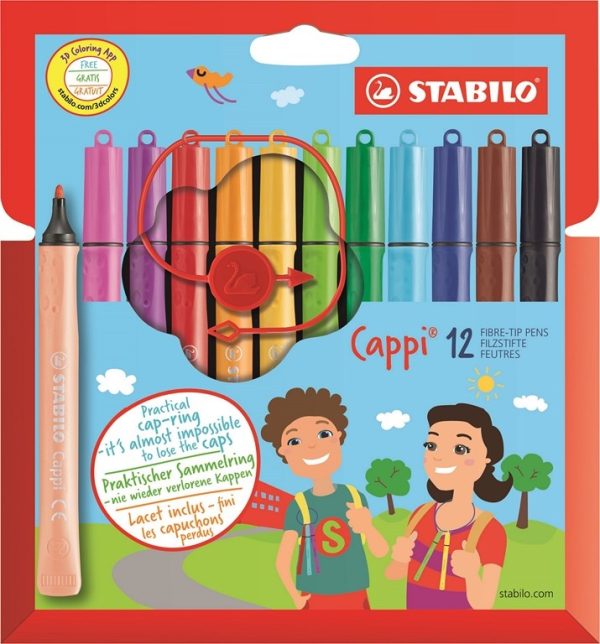 Stabilo Cappi viltstiften - Etui (karton) 12stuks