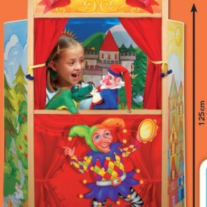 Houten poppenkast clown – poppentheater nar