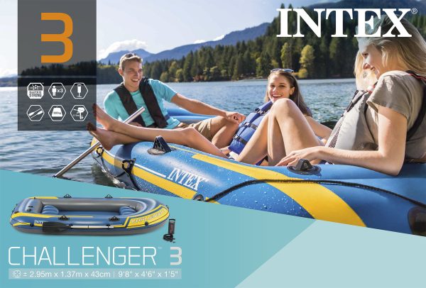Roeiboot set CHALLENGER 3 (295x137x43cm) - blauw - Afbeelding 5