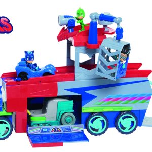 Vrachtwagen met mini-auto en figuurtje