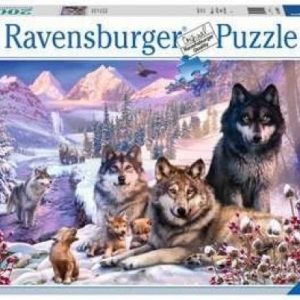 Puzzel (2000stuks) – Wolven in de sneeuw