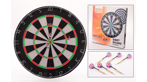Sports Active Dartbord (45cm) + 6 dartpijltjes